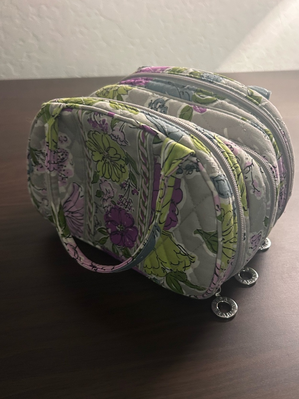 Vera Bradley Three to Get Ready Quilted Floral Travel Cosmetic Case